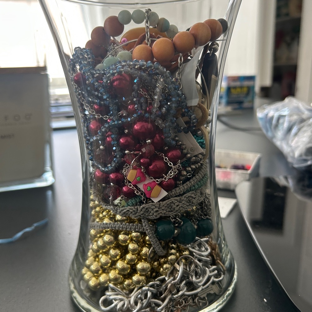 1.8 pounds of colorful Beaded Jewelry